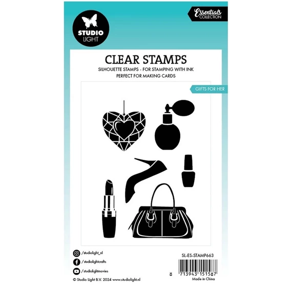 Transparent Stamp - StudioLight - Gifts for Her, Women's Handbag, Lipstick,