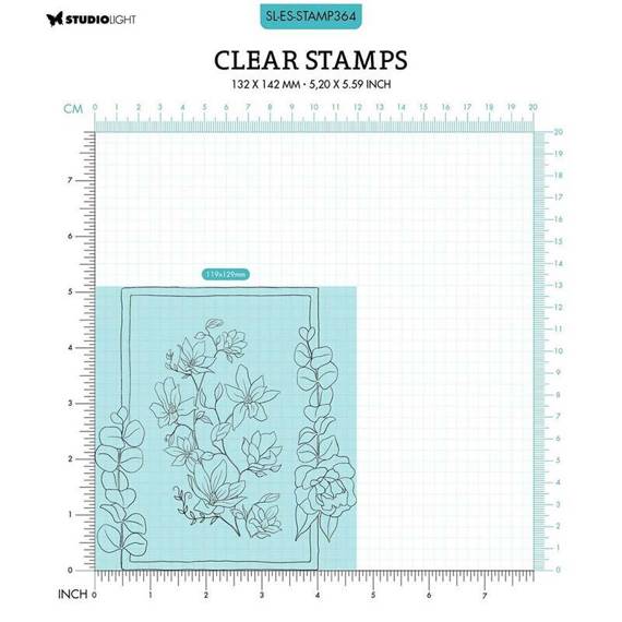 Transparent Stamp - StudioLight - Rectangle rectangular flower frame