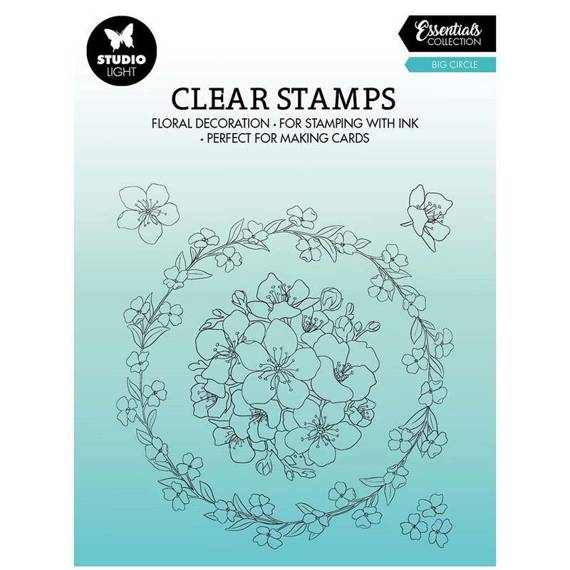 Transparent stamp - StudioLight - Big Circle flower frame round