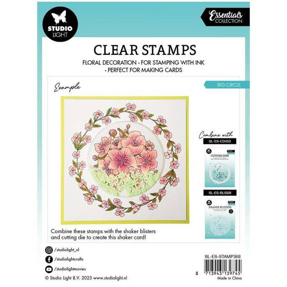 Transparent stamp - StudioLight - Big Circle flower frame round