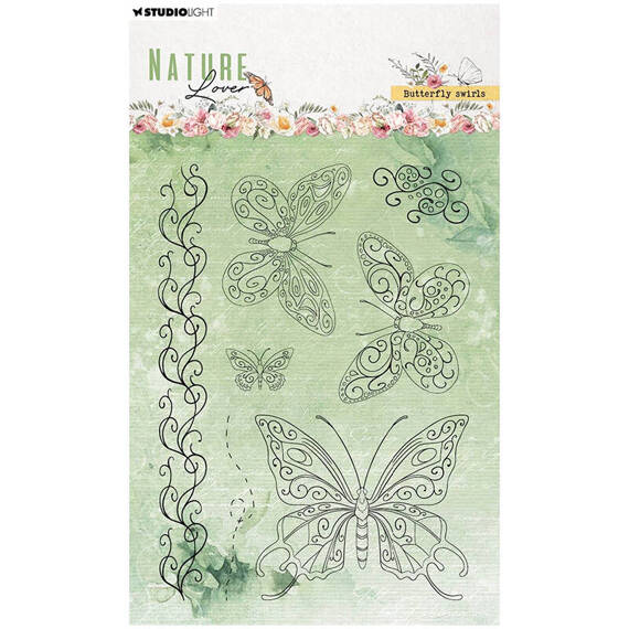 Transparent stamp - StudioLight - Butterfly swirls