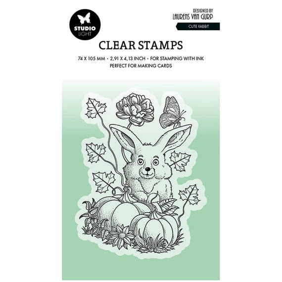 Transparent stamp - StudioLight - Cute Rabbit rabbit with pumpkins