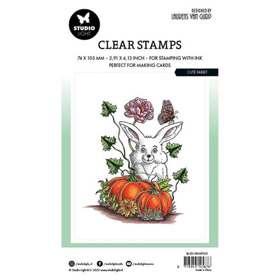 Transparent stamp - StudioLight - Cute Rabbit rabbit with pumpkins