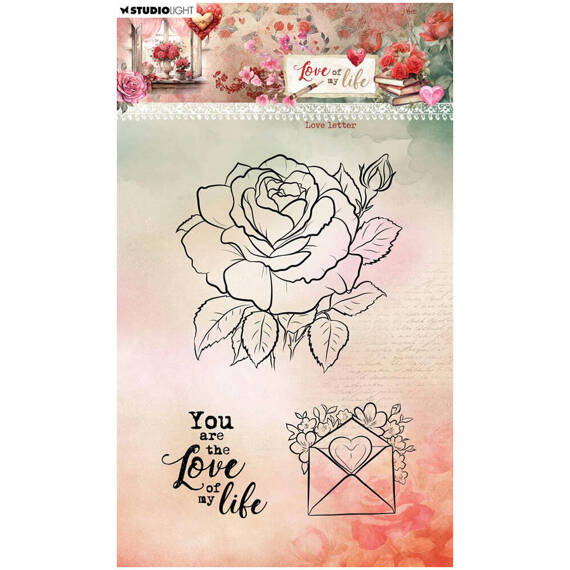 Transparent stamp - StudioLight - Love letter rose