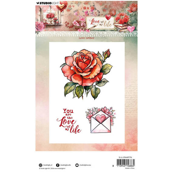 Transparent stamp - StudioLight - Love letter rose