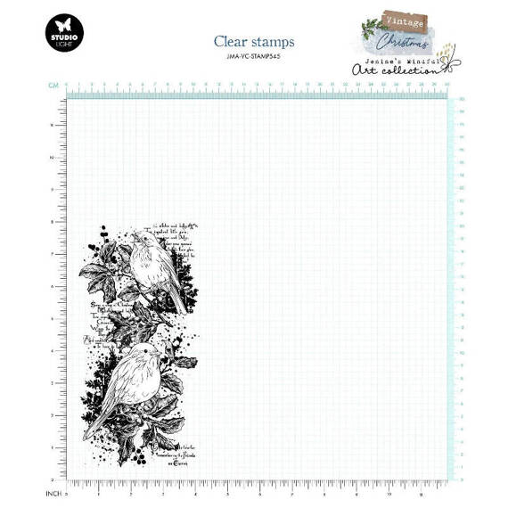 Transparent stamp - StudioLight - Robins on holly