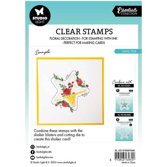 Transparent stamp - StudioLight - Small Star flower frame star