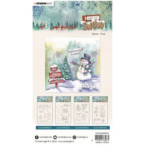 Transparent stamp - StudioLight - Snow Fun Let It Snow winter snowman