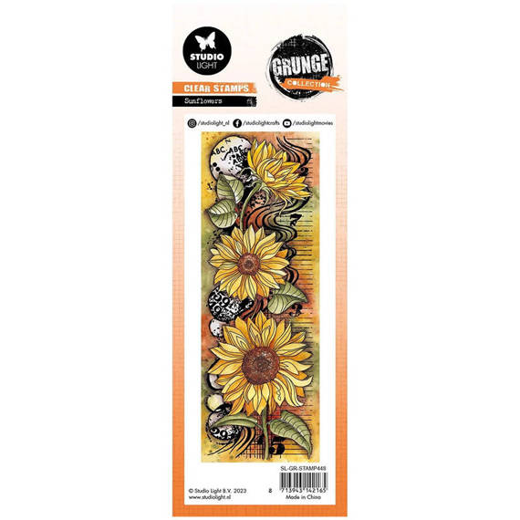 Transparent stamp - StudioLight - Sunflower Grunge collection sunflowers