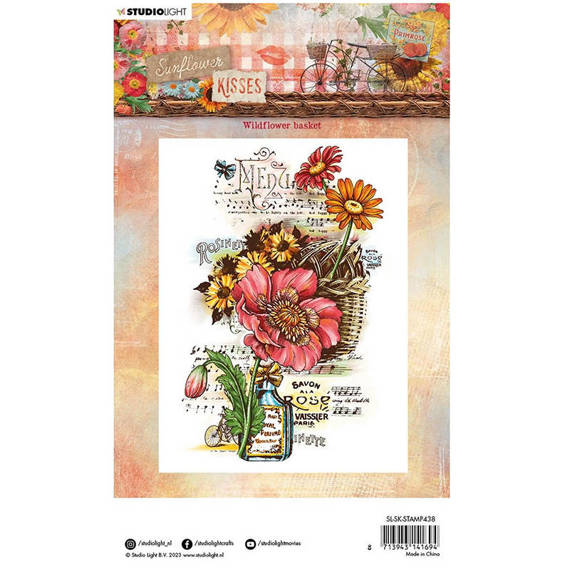 Transparent stamp - StudioLight - Wildflower basket flower basket