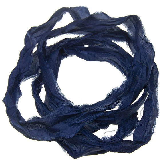 Vintage old fashion ribbon - dark blue