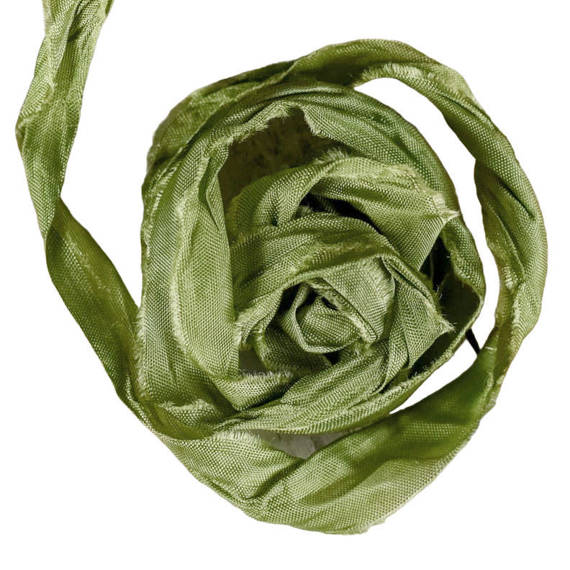 Vintage old fashion ribbon - dark olive