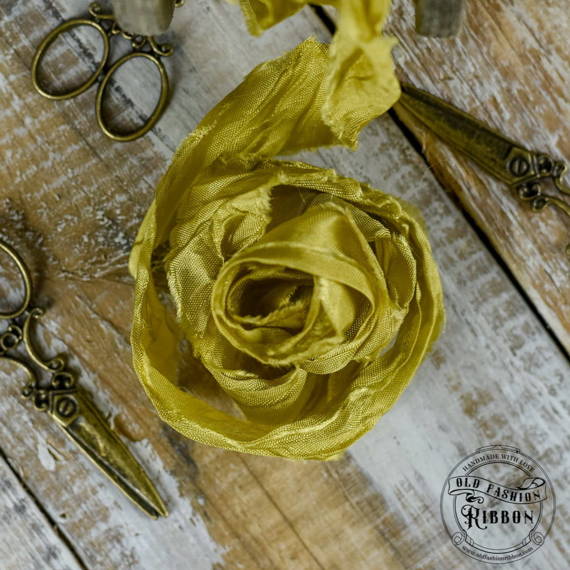 Vintage old fashion ribbon - mustard