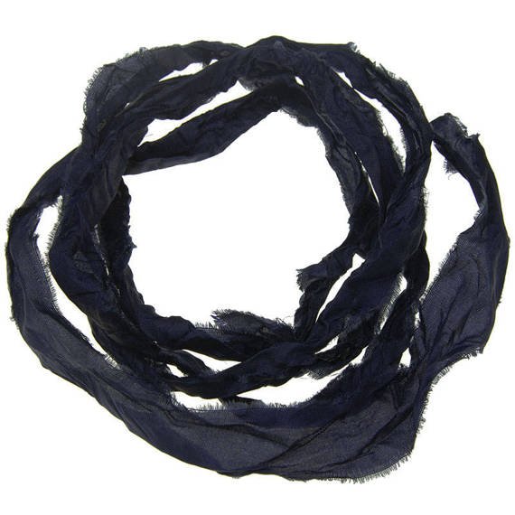 Vintage old fashion ribbon - navy blue