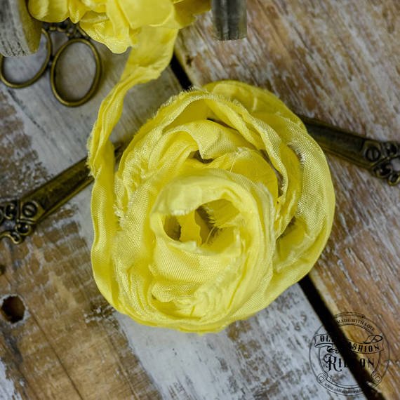 Vintage old fashion ribbon - yellow