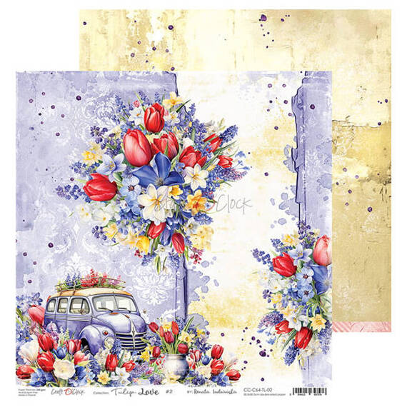 Zestaw papierów 15x15 - Craft o'clock - Tulip Love