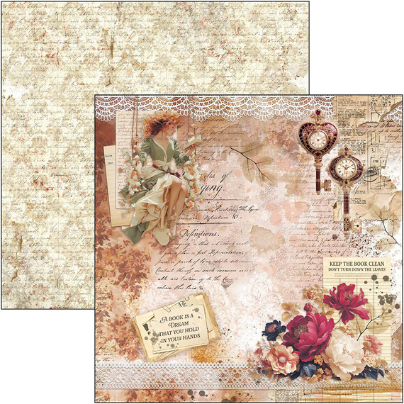 Set of scrapbooking papers 30x30cm - Paper Pad - Ciao Bella - Winter Season
