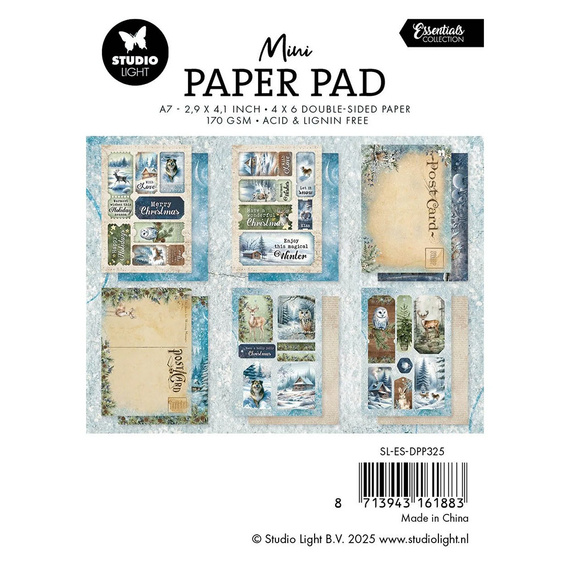 A7 scrapbooking elements paper set - Winter Wonderland
