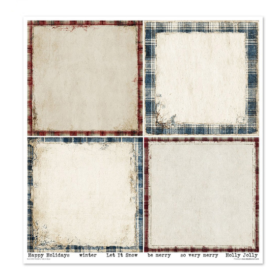 Set of scrapbooking papers 30x30 - Winter's Tale in blue