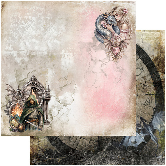 Set of 20x20 papers - Alchemy of Art - The Legends of the Dragons