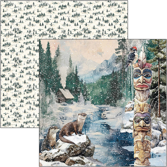 Set of scrapbooking papers 30x30cm - Paper Pad - Ciao Bella - Forest Tales