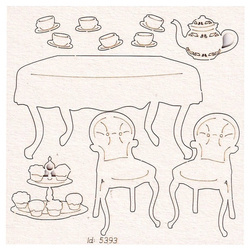 Chipboard - Tea Party - Alice in Wonderland