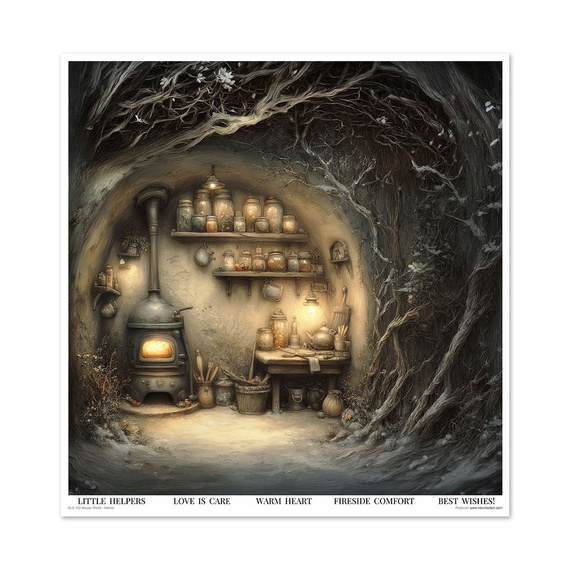 Set of scrapbooking papers 30x30 - Mouse World - Interior - Itd Collection