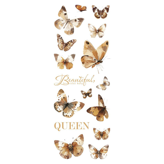 Stickers foil - White and blue butterflies