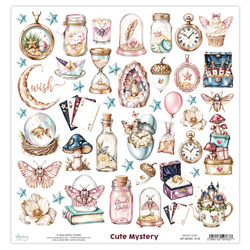Paper with scrapbooking elements 30x30 - Mintay - Sweet Magic