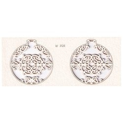 Chipboard Christmas Baubles 01 - Idea d'oro