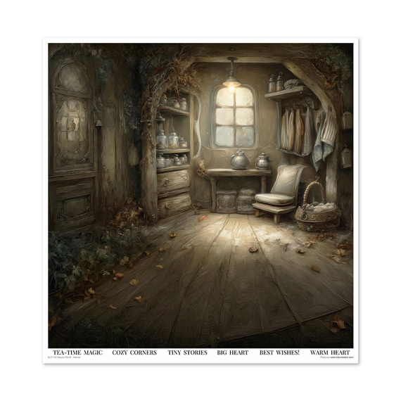 Set of scrapbooking papers 30x30 - Mouse World - Interior - Itd Collection