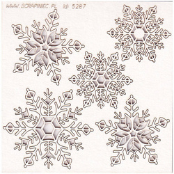 Chipboard - Flowers of Winter - Snowflakes