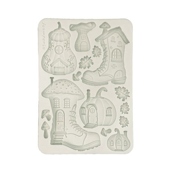 Silicone mold - Whispering Woods shoes, houses - Stamperia