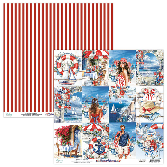 Scrapbooking paper 30x30 - Mintay - Riviera Moments 06