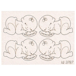 Chipboard sleeping baby girl