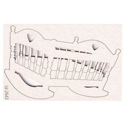 Chipboard openwork rocking cradle 