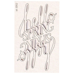 Chipboard lettering Hello Spring - Gentle Sunlight