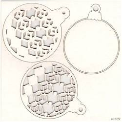 Chipboard Die Cut Christmas by the fire - 3 layers bubble - bauble - Scrapiniec