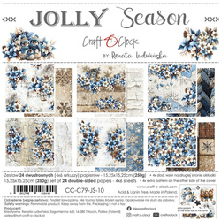 Set of scrapbooking papers 15x15 - Craft o'clock - Jolly Season