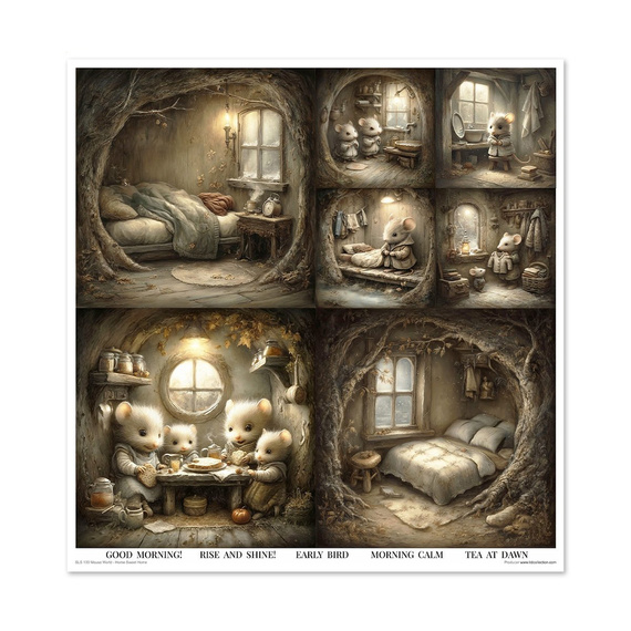 Set of scrapbooking papers 30x30 - Mouse World - Home Sweet Home - Itd Collection
