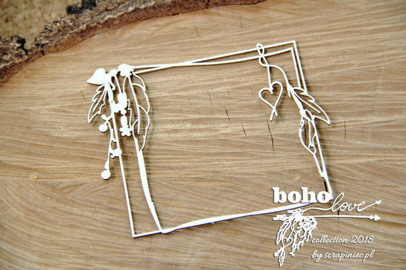 Chipboard - Rectangle Frame - Boho Love 