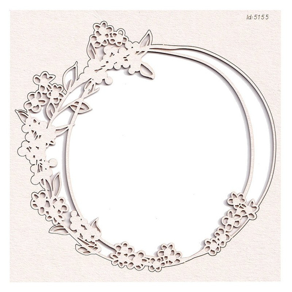 Chipboard - Round frame - Boho Love 