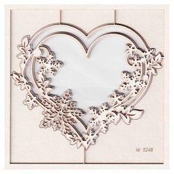 Chipboard - Cherish Christmas - 2- layers Heart 01