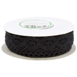 Cotton lace black 25 mm x 4,55 m
