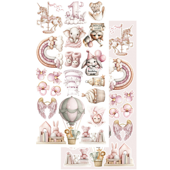 Set of 15x30 scrapbooking papers - Alchemy of Art - The Baby Girl