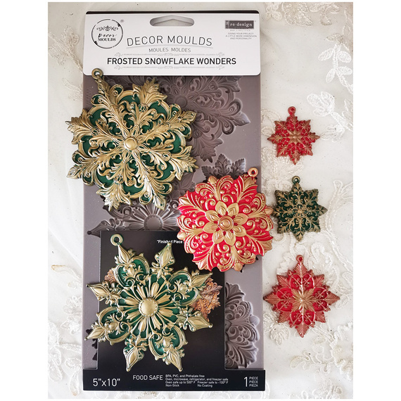 Silicone mold - Prima - Frosted Snowflake snowflakes