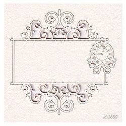 Chipboard frame signboard with clock - Park Avenue