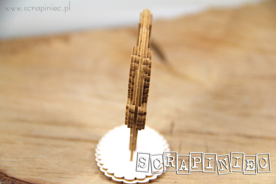Chipboard - Love in 3D - Heart, doves and rings 3D 