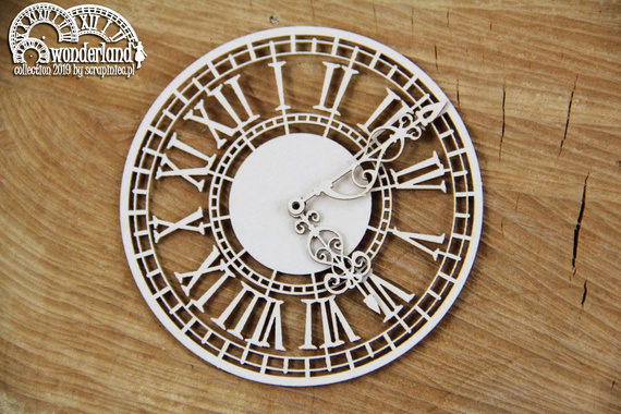 Chipboard - Clock 03 - Alice in Wonderland 