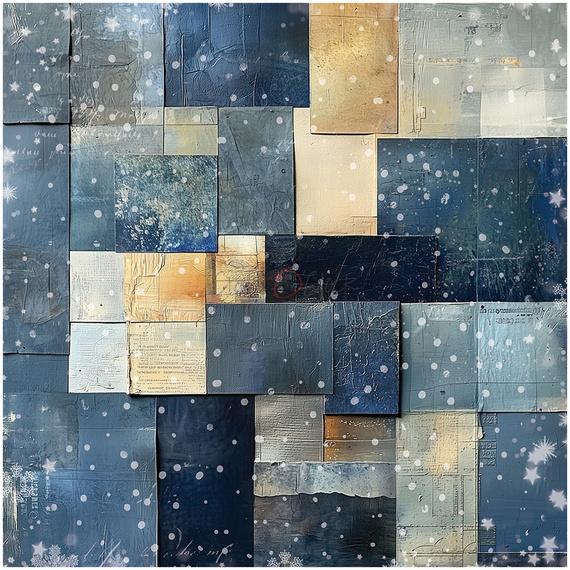 Set of scrapbooking papers 20x20 - Craft o'clock - Jolly Season mix